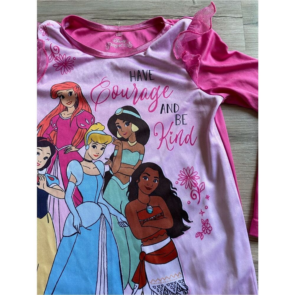 Disney Pink & Hot Pink Princess Ruffle Sleeve Nightgown - Picture 2 of 7